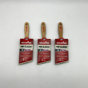 Wooster Pro Classic Z1123 Paint Brush 3 inch Soft Angled Wall and Trim Pk of 3 9