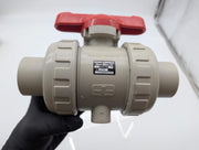 Asahi Duo Bloc 1-1/2" Ball Valve PP Body FPM Seals 150 PSI 97H04418F 3