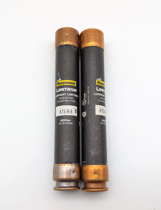 Bussmann KTS-R-6 Fuses 600V 6A RK1 Class Fast Acting Current Limiting Pack of 2 1