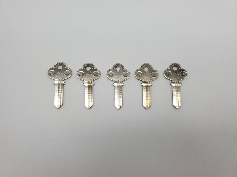 5x Ilco 1001EN Key Blanks Corbin Nickel Plated Over 5 Pin USA Made NOS 3