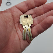 Falcon Mortise Cylinder 1" Length Satin Chrome #984 E Keyway 5 Pin 8876 Collar 7