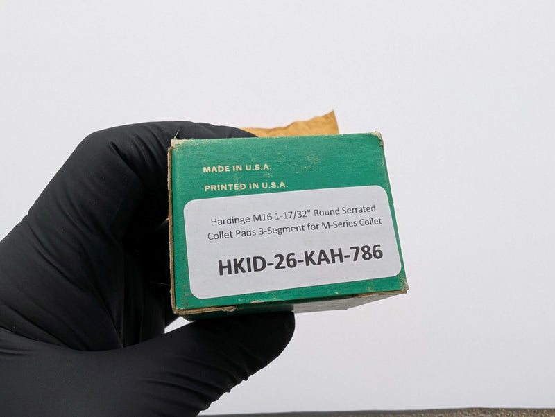 Hardinge M16 1-17/32" Round Serrated Collet Pads 3-Segment for M-Series Collet