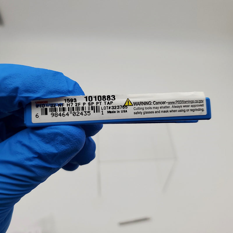 Union Butterfield 1593 Relieved Tap UNF 10x32 HSS 2-1/2" LOC 2 Flute Right Hand 4