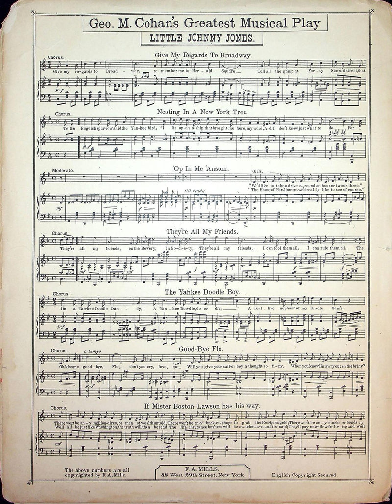 1904 I Wonder If You Miss Me Vintage Sheet Music Large Ted Synder Ed Rose 3