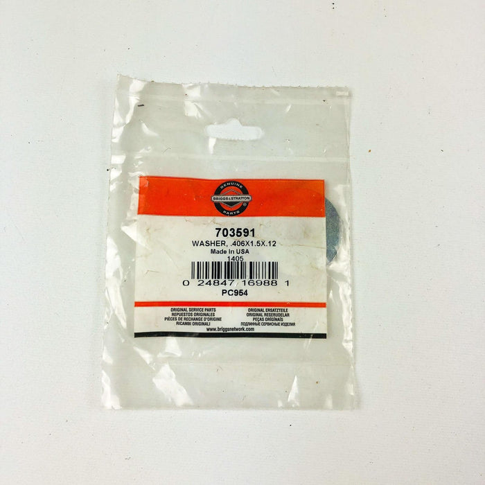 Briggs and Stratton 703591 Washer .406x1.5x.12 OEM NOS USA Made For Simplicity 6