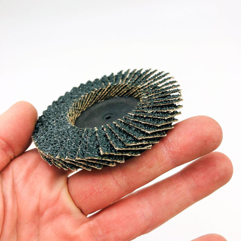 10x CGW Abrasives 30011 Flap Discs 3" Mini Zirconia Quick Change Type R 36 Grit 8