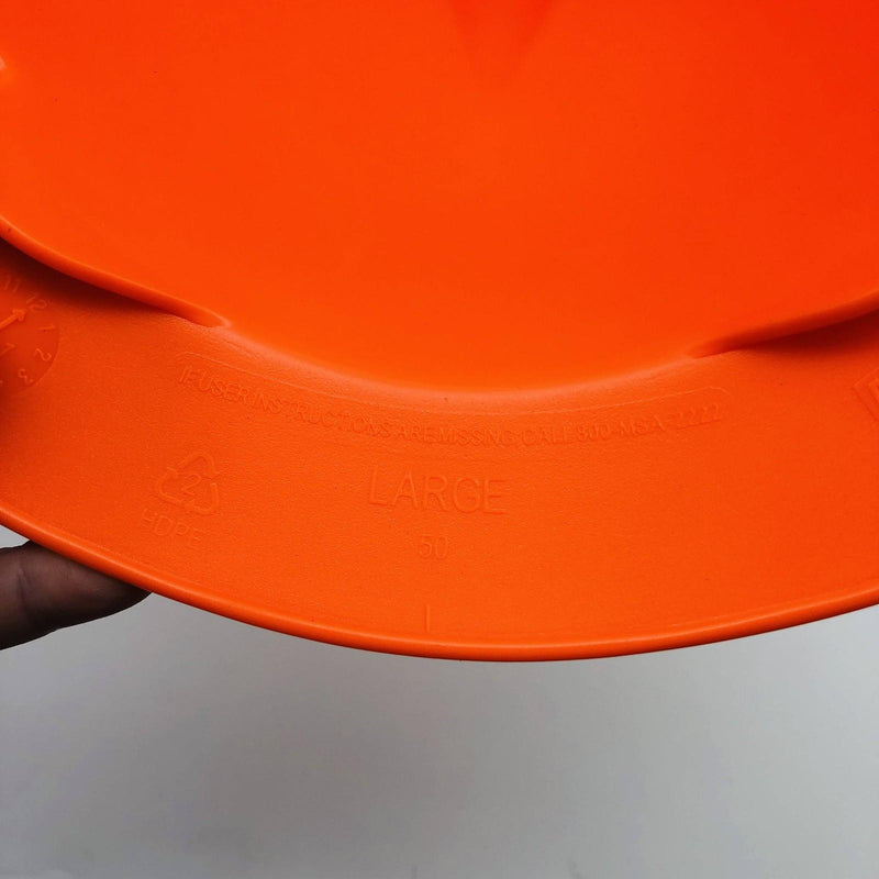 MSA 489364 Hard Hat Cap V-Gard Ratchet Large Hi-Viz Org Fas-Trac III Suspension 4