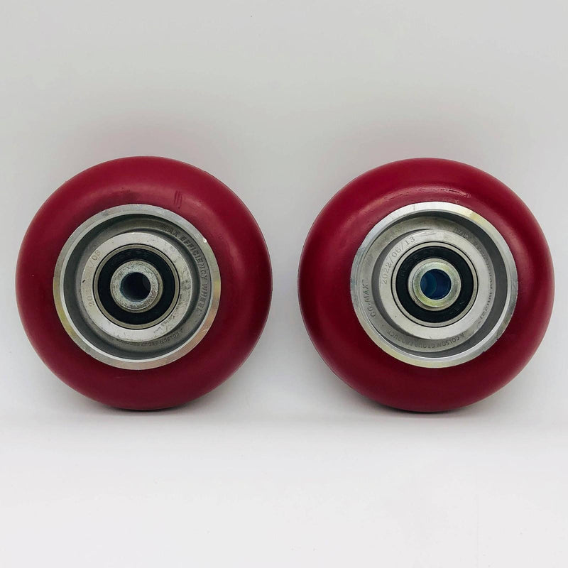 2pk Colson CG-Max Caster Wheel 5 x 2 Polyurethane On Aluminum Maroon 1000lb Capa 1