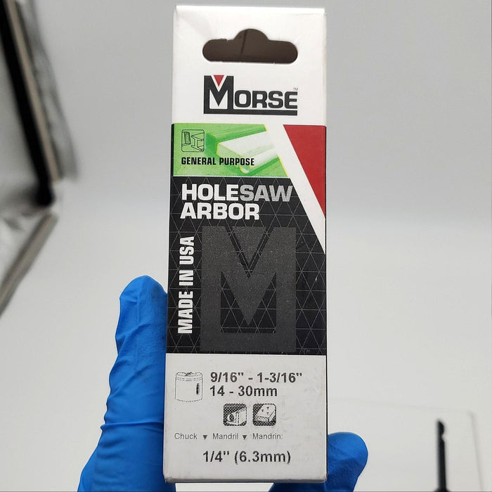 Morse 1/4" Hole Saw Arbor 1/2"-20 for 9/16" to 1-3/16" Hole Saws 4-5/8"L 139007 6