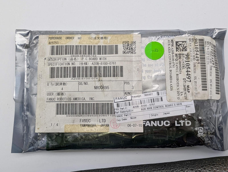 Fanuc A20B-8100-0761/03A 6 Axis Auxiliary Control Board Module