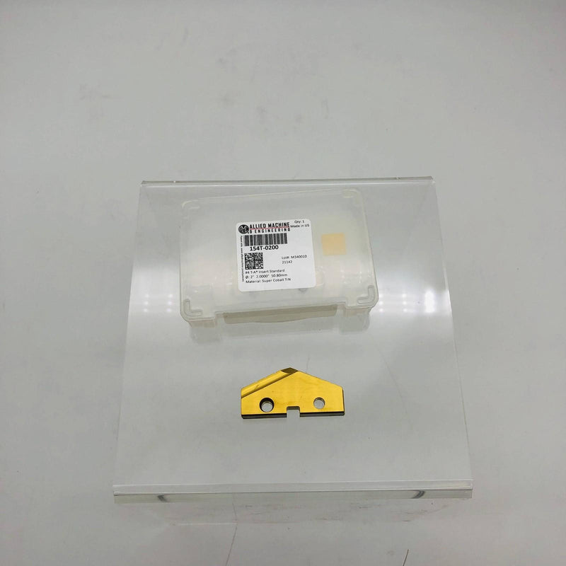 Allied Machine 154T-0200 Spade Drill Insert 4 Series T-A Std Super Cobalt TiN 8