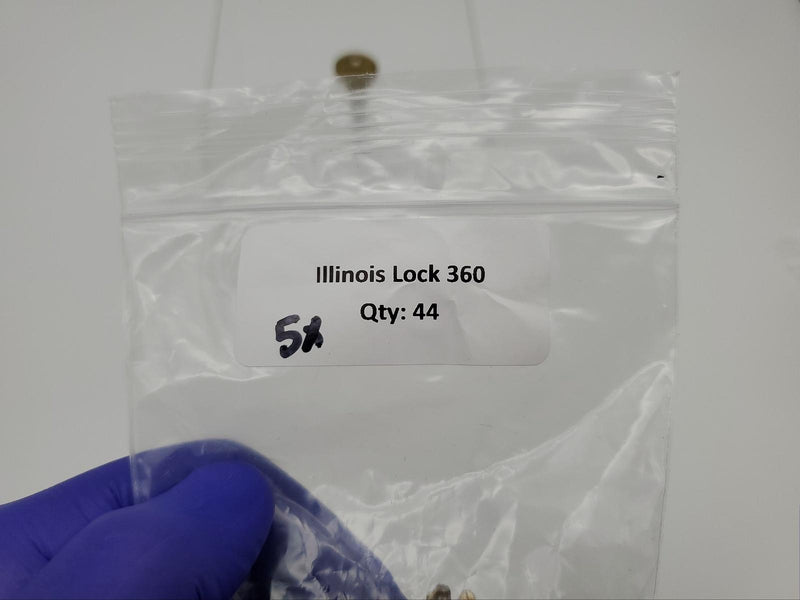5x Illinois Lock 360 Key Blanks Single Sided, Single Bitted Keyway Brass NOS 3