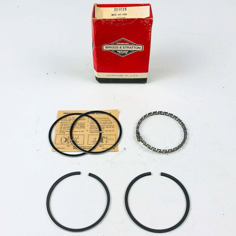 Briggs and Stratton 399015 Piston Rings .020" OEM NOS For Snapper Simplicity 1
