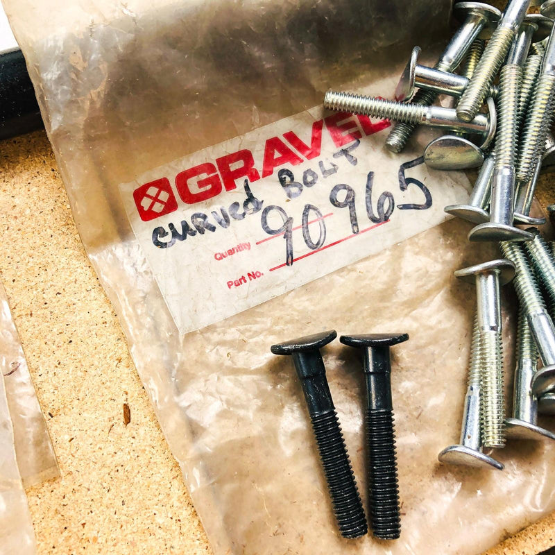 Snapper 90965 Screw Curved Head 1/4C x 1-7/8 OEM NOS Replaced 7090965 Coated Blk 8