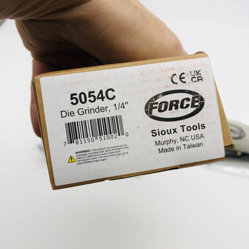 Sioux Snap On 5054C Straight Die Grinder 1/4 Collect 22000RPM 0.5HP Medium Duty 2