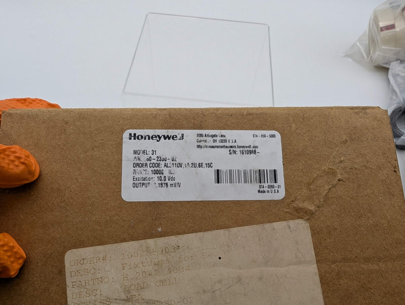 Honeywell 060-2330-02 Model 31 Industrial Load Cell Force Sensor 10,000lb Cap 7