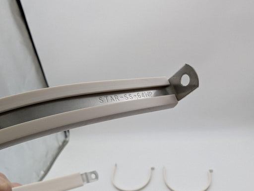 Star 4" Cushioned Hose Clamps 304 Stainless Steel White PVC Pack of 5 2