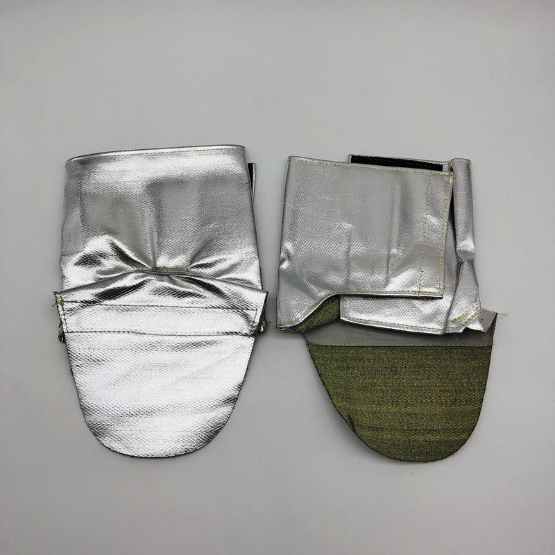 National Safety Apparel L09NJNJVCFSXL Silver Spats XL Hook Loop Aluminized OPF 7