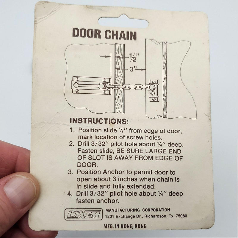 Loxem Solid Brass Door Chain Polished Chrome Finish No 1861 Extends Up to 3in 5