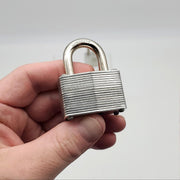 American Lock F24 Padlock 1"L x 1/4"D Shackle 1-1/2" Steel Body Warded Keyed Dif 3