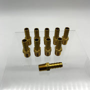 10pk Midland Metal 32012 Brass Fitting 3/8 Hose Barb X 1/4 Male NPTF Max 150 PSI 7