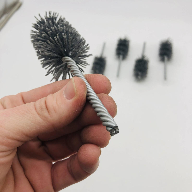 5x Weiler 21330 Power Tube Brush 1-1/2" Dia Helical Nylon SC 2-1/2" Brush Lngth 3