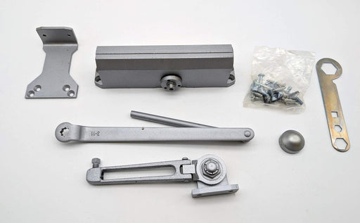Yale 155 Door Closer Tri-Pack Hold Open Backcheck Reversible Aluminum Finish 1
