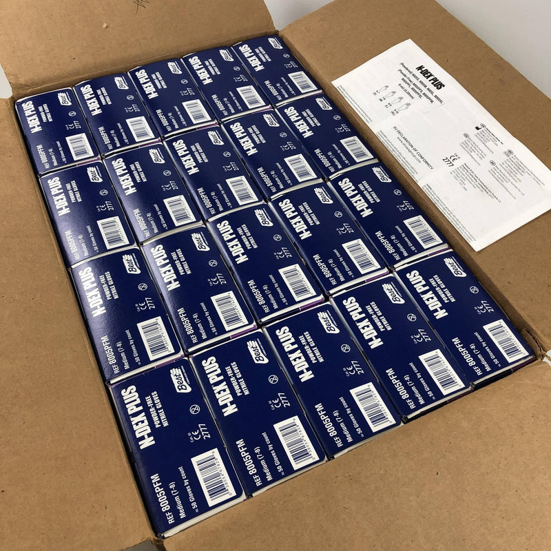 Showa 8005PFM N-DEX Plus Disposable Nitrile Glove 7-8 Medium Powder Free 1000pcs 3