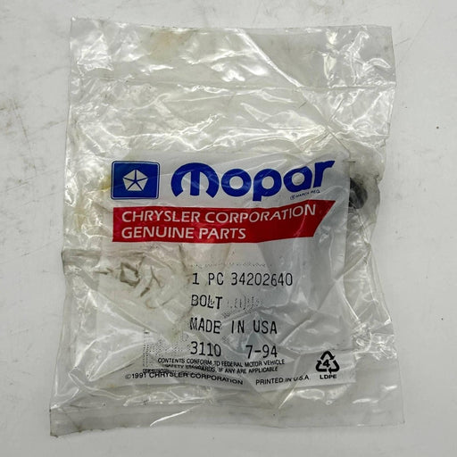 Mopar 34202640 Bolt for Front Suspension Arms OEM NOS 88-90 Cher Wag Com Sealed 1