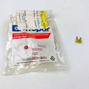 1ct Mopar 6101488 Mini 20 AMP Fuse Yellow OEM NOS 1991-93 Jeep Cherokee Comanche 1