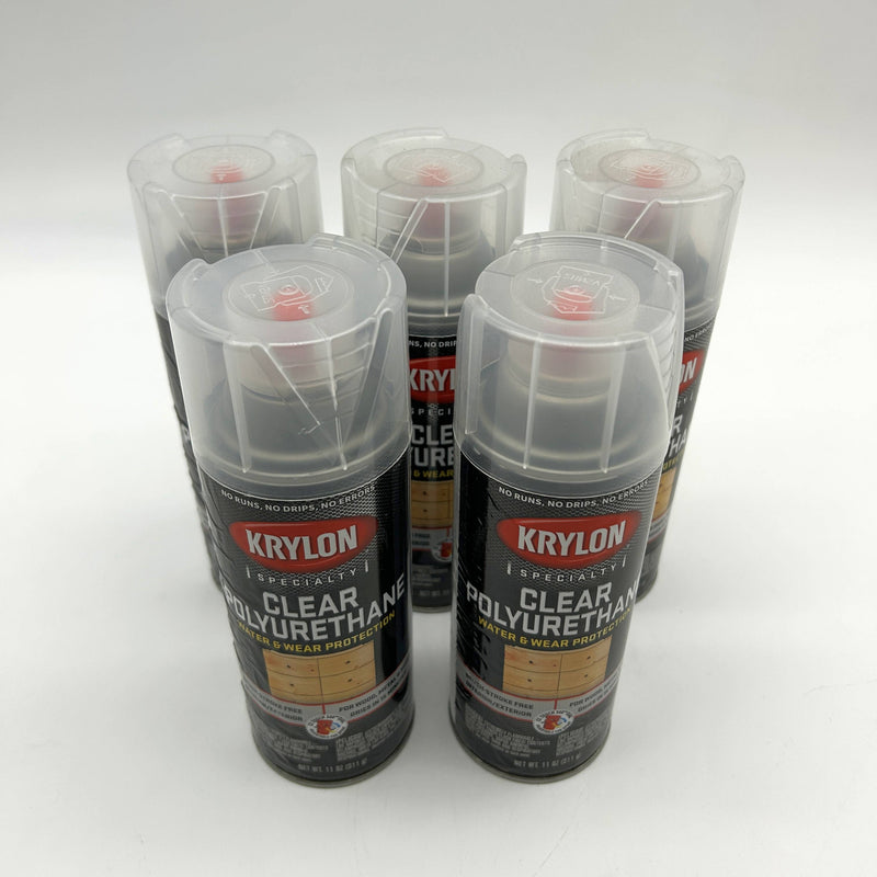 Krylon K07005777 Clear Polyurethane Spray Gloss Finish 11oz Can 5pk/Case