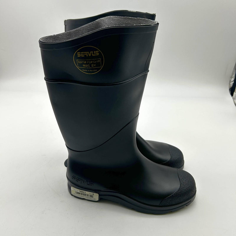 Servus 18821-BLM-080 Men's Rubber Boot Size 8 Steel Toe 14inch PVC Waterproof