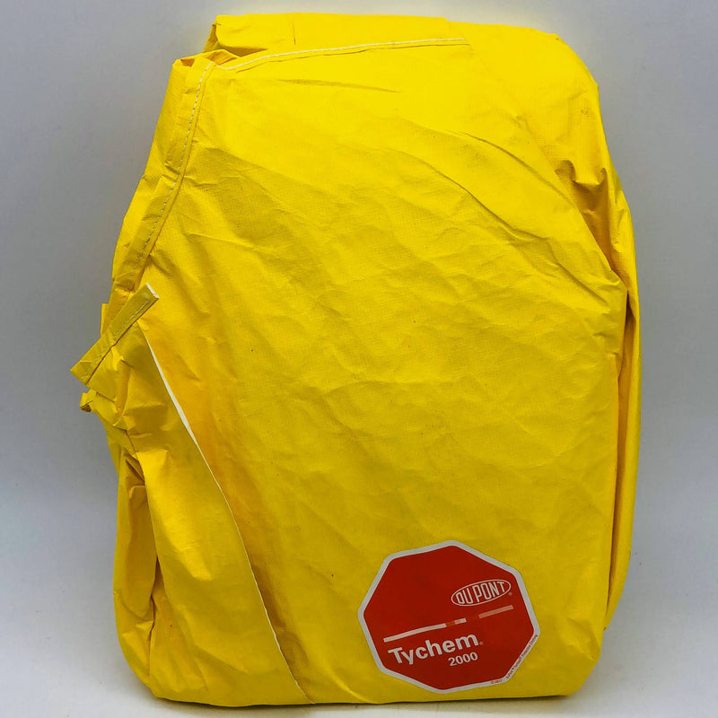 Dupont Tychem 2000 Hazmat Coverall Suit 3XL Hooded Yellow QC122BYL3X001200 1pk 1