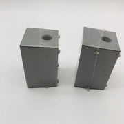 2pk BWF DB-5V Junction Outlet Receptacle Box 1/2in 3 Hole 1 Gange Deep Box Gray 7