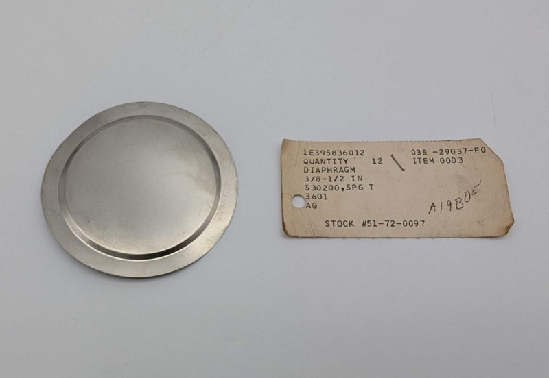 Fisher Controls 1E395836012 Actuator Valve Diaphragm 302 Stainless Steel 1