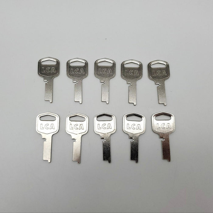 10x LCA 5LS Key Blanks For Built In Locker Lock Flat Steel Lock Corp Of America 3