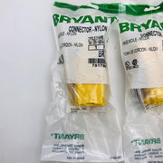 Bryant BRY5969Y Nylon Connector 15A 125V NFMA 5-15R 2 Pole 3 Wire Grounding 10pk 5