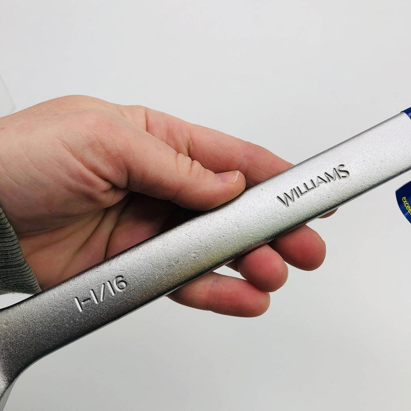 Williams 11134 Combination Wrench 1-1/16 12pt Standard Satin Chrome 14-1/4" OAL 6