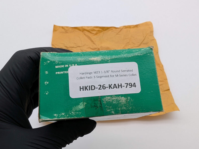 Hardinge M23 1-3/8" Round Serrated Collet Pads 3-Segment for M-Series Collet