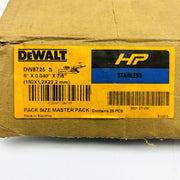 Dewalt DW8725S Cut-Off Wheel 6" x 0.040" x 7/8" Type 1 HP Stainless Pack of 25 2
