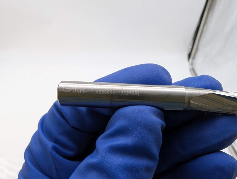 Garr 3/8" Square End Mill 3 Flute 10 Deg Helix 1.25" LOC 3" OAL 1151437 Carbide 2