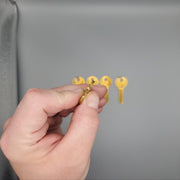 5x Yale RB8 Key Blanks E1R Keyway Paracentric Brass 5 Pin NOS 3