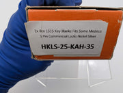 2x Ilco 1515 Key Blanks Fits Some Medeco 5 Pin Commercial Locks Nickel Silver 4