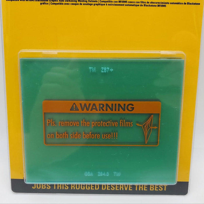 5x Blackstone 0816951 Welding Helmet Outer Cover Lens 4.53" x 3.69" fits 0816945 3