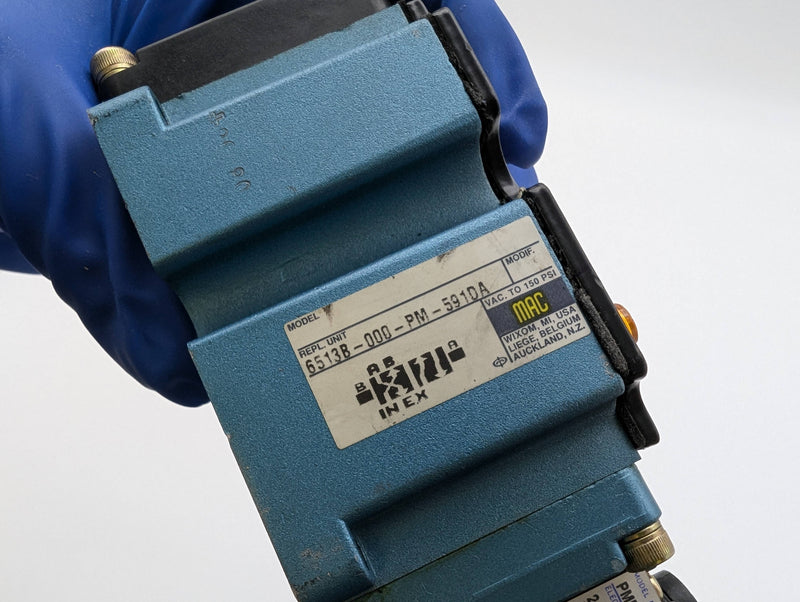 MAC Valves 6513B-000-PM-591DA Solenoid Valve 24VDC 25-150 PSI 6513B000PM591DA 6