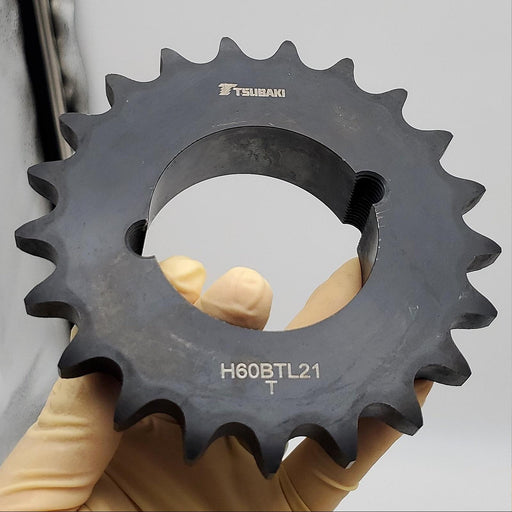 Tsubaki H60BTL21 Roller Chain Sprocket 3-5/8" Hub 5.426"OD 3/4" Pitch Taper Lock 1