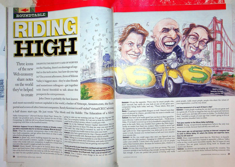 Newsweek Magazine 2000 Cult Of Entreprenuer Dot Com Bubble Yahoo Special Issue 5