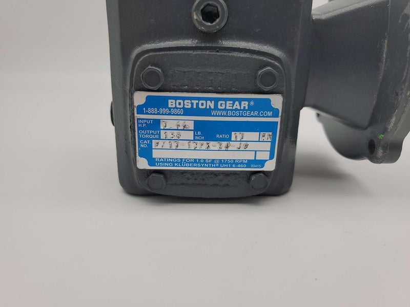 Boston Gear F710-10PK-B4-J6 Worm Gear Speed Reducer 10:1 Ratio 0.44 In HP 6