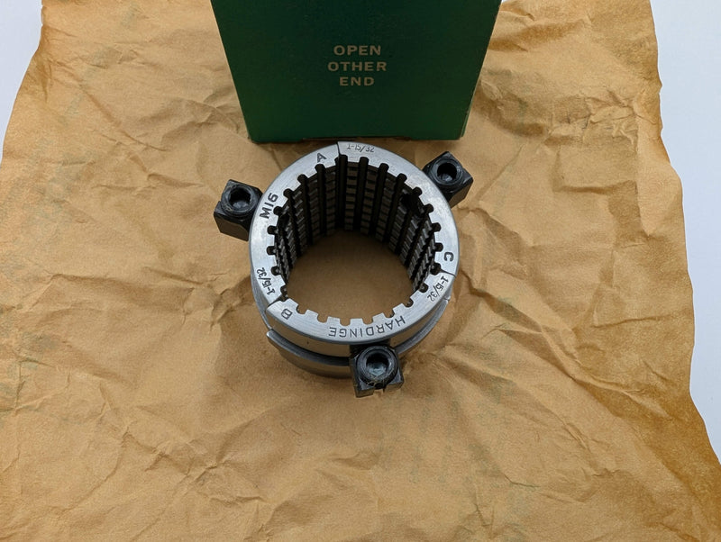 Hardinge M16 1-15/32" Round Serrated Collet Pads 3-Segment for M-Series Collet