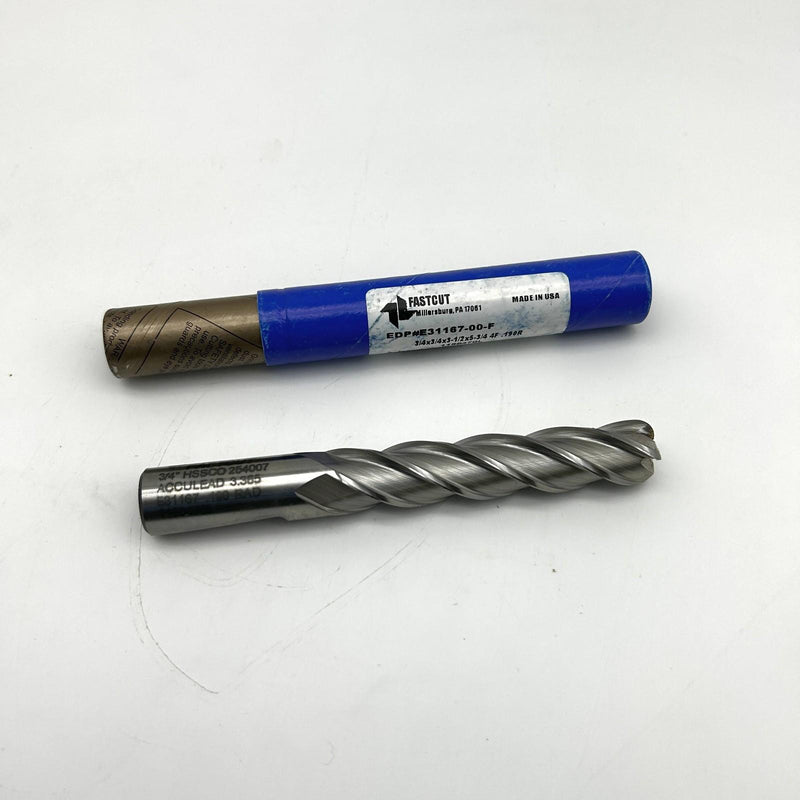 Fastcut E31167-OO-F End Mill Special 3/4 x 3/4 x 3-1/2 x 5-3/4 HSSCO 4 FL .190R 11
